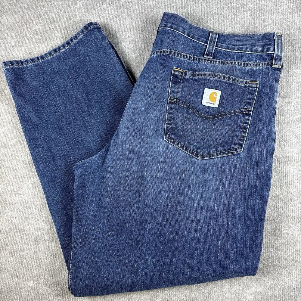 Carhartt Jeans Mens 40x30 Relaxed Fit Denim Pants Blue Workwear Carpenter Style